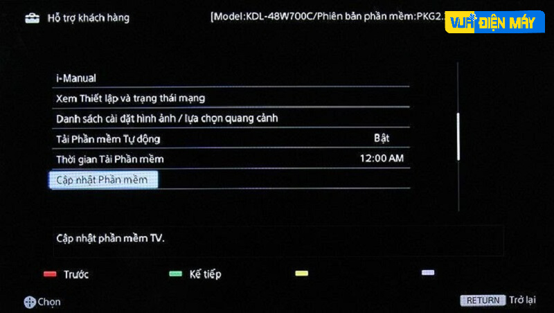 hướng dẫn chỉnh màu tivi samsung