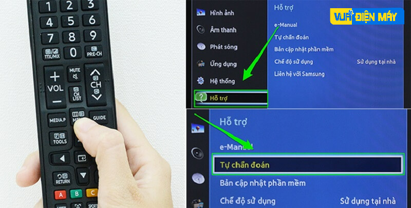 khôi phục cài đặt trên tivi thường